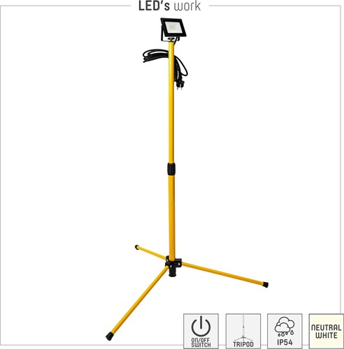 Led's Light  Werklamp met statief - 10W 4000K IP54-2