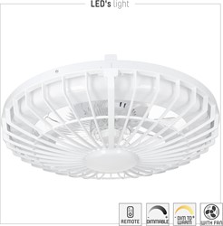 Led | Plafondventilator | LED Verlichting | Incl. Afstandbediening | 2000-4000K | Dimbaar | Ø48cm
