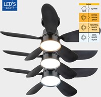 Led | Plafondventilator | LED Verlichting | Incl. Afstandbediening | 3000-6500K | Dimbaar | Ø53cm-2