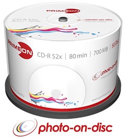 Primeon | CD-R | 700 MB | Inkjet Printable | 50 Stuks