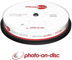 Primeon | CD-R | 80 Min | Audio | Music | Inkjet Printable | 10 Stuks
