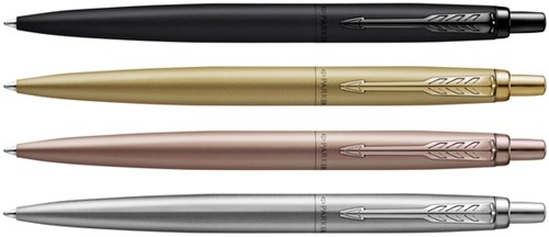 Balpen Parker Jotter XL Monochrome stainless steel M blister à 1 stuk-2