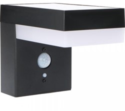 Led | Solar | Outdoor | Muurlamp | Solar | 3,3W | 400lm | 2700K | IP44 | Zwart