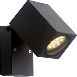 Led | Outdoor | Muurlamp | Siena | 1x gu10 | IP44 | Zwart