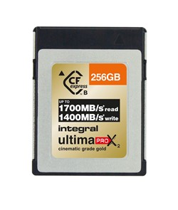 Integral | CFExpress  | 256 GB | Lezen 1700 MB/s  | Schrijven 1400 MB/s | 1400 MB/s Sustained
