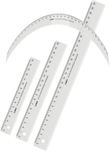 Liniaal LINEX onbreekbaar 15cm