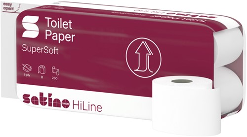 Toiletpapier Satino MT1 Prestige 3-laags 8 rollen à 250 vel wit 071340