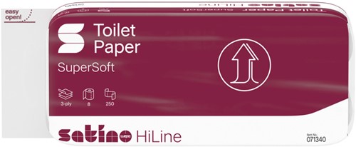 Toiletpapier Satino MT1 Prestige 3-laags 8 rollen à 250 vel wit 071340-2