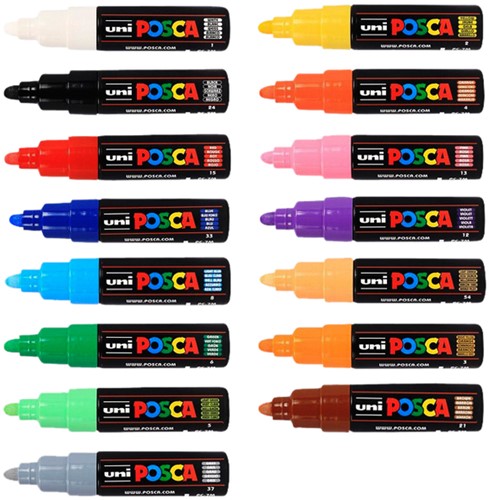 Paintmarker  Uni POSCA PC7M breed oranje-2