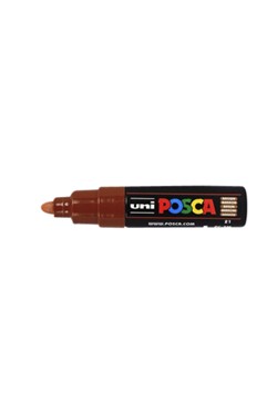 Paintmarker Uni POSCA PC7M breed bruin