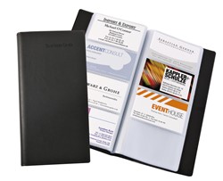 Visitekaartmap Sigel VZ172 voor 192 kaarten 90x58mm kunstleer zwart