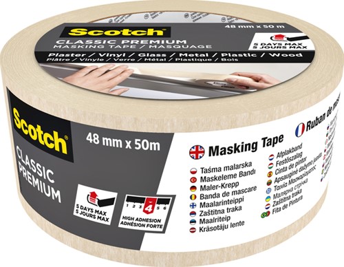 Afplaktape Scotch Premium Classic 48mmx50m beige-3
