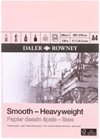 Tekenpapier Daler-Rowney Smooth Heavyweight 220gr A4 natuurlijk wit
