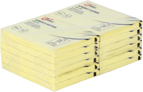 Memo zelfklevend Office 76x102 geel 100vel