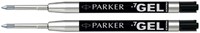 Gelschrijvervulling Parker Quink medium zwart blister à 2 stuks-3