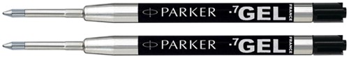 Gelschrijvervulling Parker Quink medium zwart blister à 2 stuks-3