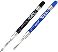 Gelschrijvervulling Parker Quink medium zwart blister à 2 stuks-2