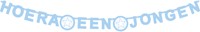 Letterslinger ''Hoera een jongen'' blauw