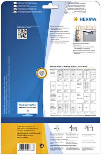 Etiket HERMA 4866 210x297mm weerbestendig wit 10stuks-2
