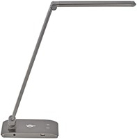 Bureaulamp MAUL Stella LED colour vario dimbaar Qi oplaadstation met extra USB antraciet