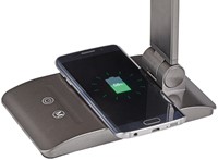 Bureaulamp MAUL Stella LED colour vario dimbaar Qi oplaadstation met extra USB antraciet-5