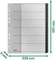 Tabblad Leitz Recycle A4 11-gaats  1-31 extra breed PP-1