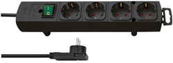 Stekkerdoos Brennenstuhl Comfort Plus 4 voudig inclusief platte stekker 2 meter zwart