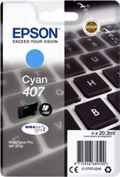 407 | 1x Cyaan | Origineel | Cartridges voor Epson