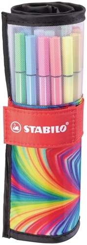 Viltstift STABILO Pen 68/25 Arty roletui medium assorti set à 25 stuks-2