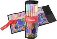 Fineliner STABILO point 88/25 Arty rollerset zwart fijn ass 25st-2
