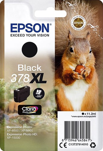 378 XL | 1x Zwart | Origineel | Cartridges voor Epson