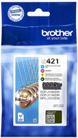 421 | 4 Pack | Origineel | Cartridges voor Brother