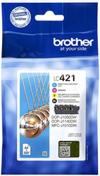 421 | 4 Pack | Origineel | Cartridges voor Brother