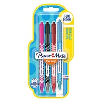Balpen Paper Mate Inkjoy Wrap assorti blister à 4 stuks