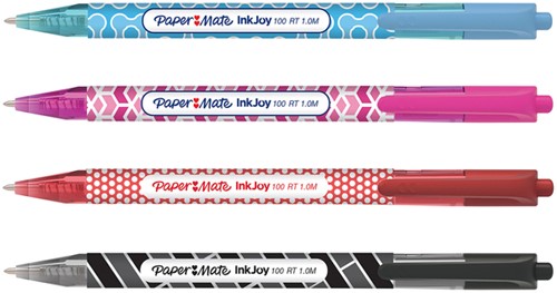 Balpen Paper Mate Inkjoy Wrap assorti blister à 4 stuks-2