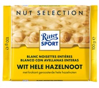 Chocolade Ritter Sport wit-hele hazelnoot 100gr