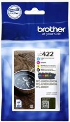 LC-422 | 4 Pack | Origineel | Cartridges voor Brother