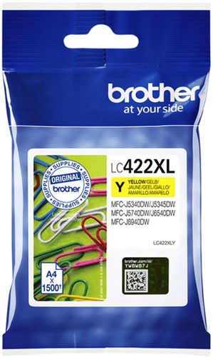 LC-422 XL | 1x Geel | Origineel | Cartridges voor Brother