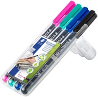 Viltstift Staedtler Lumocolor 318 permanent F set à 4 kleuren-2