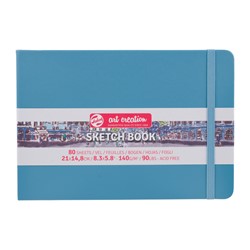 Schetsboek Talens Art Creation 80 witte vellen 140gr 210x150mm blauw