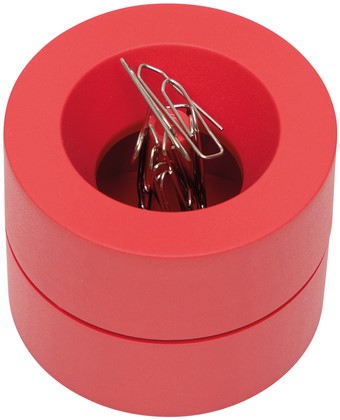 Papercliphouder MAULpro magnetisch recycled Ø73x60mm rood-2
