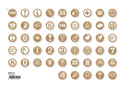 Mini Woodies refill set met 250 ministempel