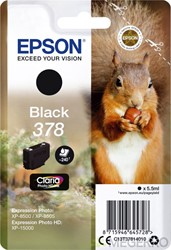 378 | 1x Zwart | Origineel | Cartridges voor Epson
