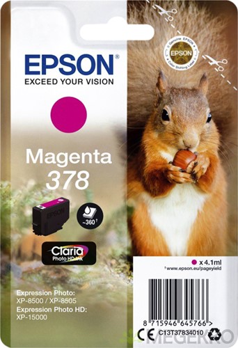 378 | 1x Magenta | Origineel | Cartridges voor Epson