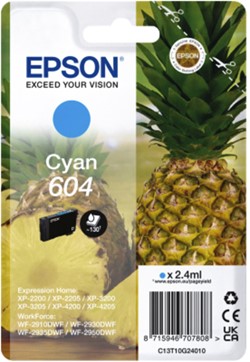 604 | 1x Cyaan | Origineel | Cartridges voor Epson