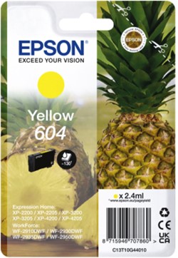 604 | 1x Geel | Origineel | Cartridges voor Epson