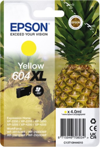 604 XL | 1x Geel | Origineel | Cartridges voor Epson