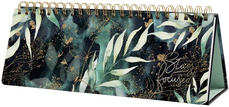 Tafelagenda Sigel Jolie Beauty 300x114mm 53 weken 7dagen/1pagina ongedateerd glamourous leaves