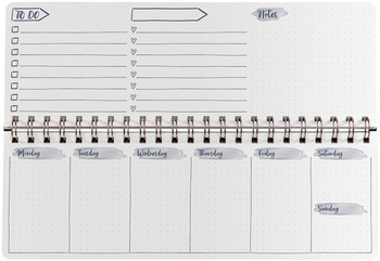Tafelagenda Sigel Jolie Beauty 300x114mm 53 weken 7dagen/1pagina ongedateerd glamourous leaves-2