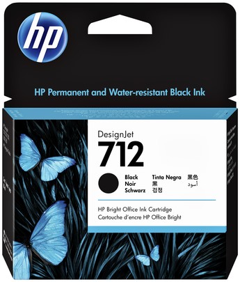712 | 1x Zwart  | Origineel | Cartridges voor HP